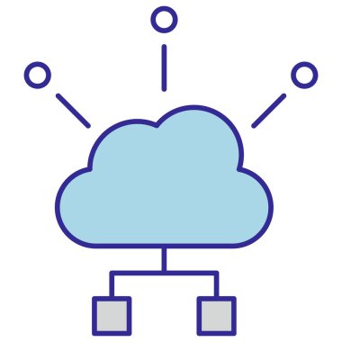 Bulut veritabanı izole edilmiş vektör simgesi kolayca düzenleyebilir ya da değiştirebilir