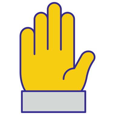 Kolayca düzenleyebilen ve düzenleyebilen El İzole Vektör simgesini durdur