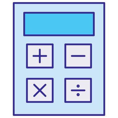 Kolayca değiştirebilen ya da düzenleyebilen hesap makinesi izole edilmiş Vektör simgesi