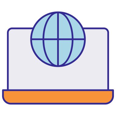 çevrimiçi dünya çapında izole edilmiş vektör simgesi kolayca düzenlenebilir ya da değiştirilebilir