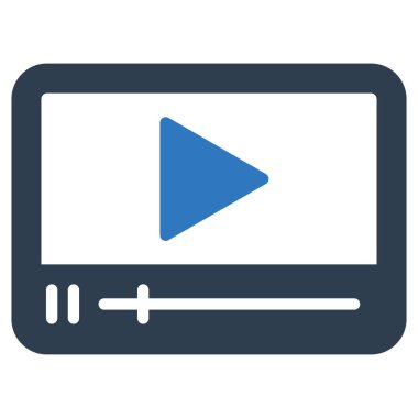 Kolayca düzenleyebilen ya da düzenleyebilen ortam oynatıcı izole edilmiş Vektör simgesi