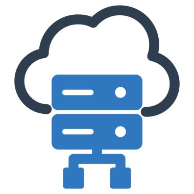 Bulut veritabanı izole edilmiş vektör simgesi kolayca düzenleyebilir ya da değiştirebilir