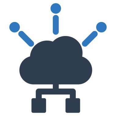 Bulut veritabanı izole edilmiş vektör simgesi kolayca düzenleyebilir ya da değiştirebilir