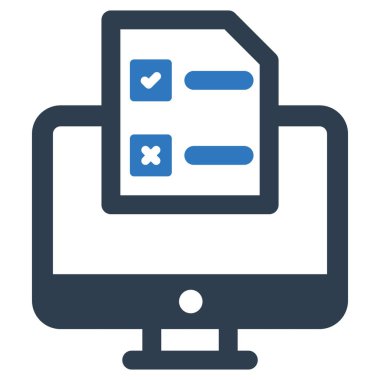 LCD Kontrol Listesi İzole edilmiş Vektör simgesi Kolayca düzenleyebilir ya da düzenleyebilir