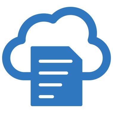 Bulut belgesi izole edilmiş Vektör simgesi kolayca düzenleyebilir ya da değiştirebilir