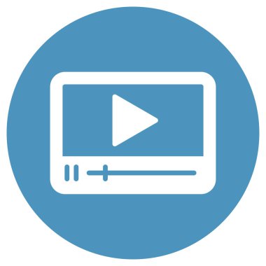 Kolayca düzenleyebilen ya da düzenleyebilen ortam oynatıcı izole edilmiş Vektör simgesi