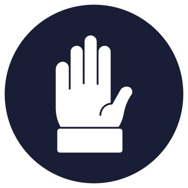 Kolayca düzenleyebilen ve düzenleyebilen El İzole Vektör simgesini durdur