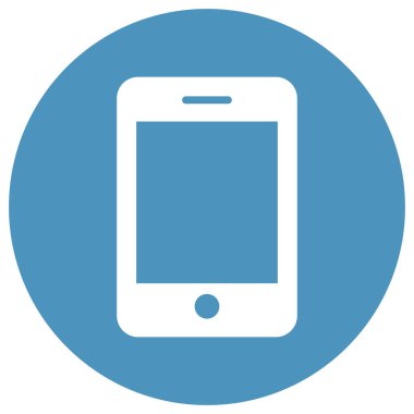 Cep telefonu izole edilmiş vektör simgesi kolayca değiştirilebilir ya da düzenlenebilir