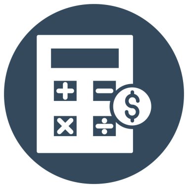 Kolayca değiştirebilen ya da düzenleyebilen hesap makinesi izole edilmiş Vektör simgesi