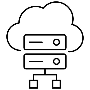 Bulut veritabanı izole edilmiş vektör simgesi kolayca düzenleyebilir ya da değiştirebilir