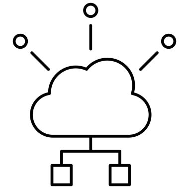 Bulut veritabanı izole edilmiş vektör simgesi kolayca düzenleyebilir ya da değiştirebilir