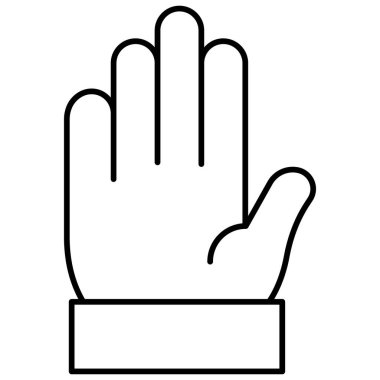 Kolayca düzenleyebilen ve düzenleyebilen El İzole Vektör simgesini durdur