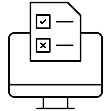 LCD Kontrol Listesi İzole edilmiş Vektör simgesi Kolayca düzenleyebilir ya da düzenleyebilir