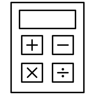 Kolayca değiştirebilen ya da düzenleyebilen hesap makinesi izole edilmiş Vektör simgesi