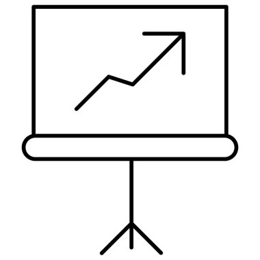 Kolayca değiştirebilen ya da düzenleyebilen sunum izole edilmiş Vektör simgesi