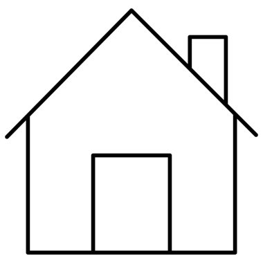 Kolayca değiştirebilen ya da düzenleyebilen Ev İzole Vektör simgesi