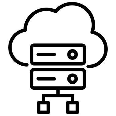 Bulut veritabanı izole edilmiş vektör simgesi kolayca düzenleyebilir ya da değiştirebilir