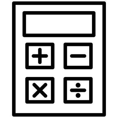 Kolayca değiştirebilen ya da düzenleyebilen hesap makinesi izole edilmiş Vektör simgesi