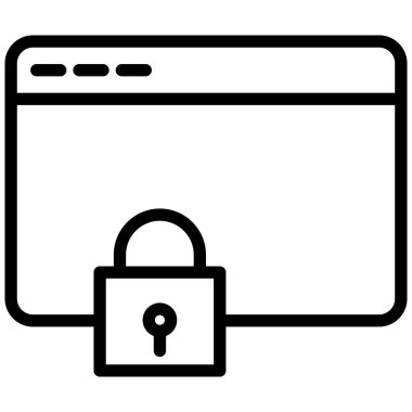 Tarayıcı kilidi izole edilmiş vektör simgesi kolayca düzenleyebilir ya da değiştirebilir