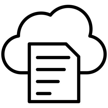 Bulut belgesi izole edilmiş Vektör simgesi kolayca düzenleyebilir ya da değiştirebilir