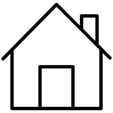 Kolayca değiştirebilen ya da düzenleyebilen Ev İzole Vektör simgesi