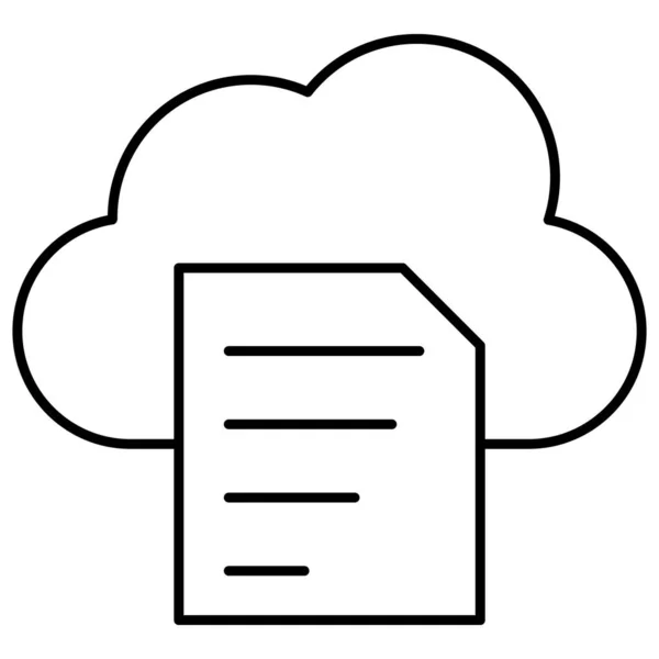 Έγγραφο Cloud Απομονωμένο Εικονίδιο Διανύσματος Οποίο Μπορεί Εύκολα Τροποποιήσει Επεξεργαστεί — Διανυσματικό Αρχείο