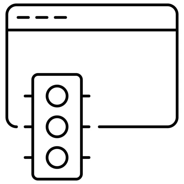 Trafic Navigateur Isolé Icône Vectorielle Qui Peut Facilement Modifier Modifier — Image vectorielle