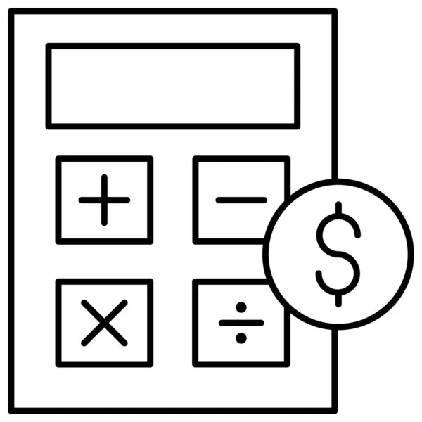 Calculadora Ícone Vetor Isolado Que Pode Facilmente Modificar Editar — Vetor de Stock