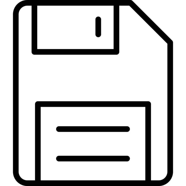 Ikon Vektor Terisolasi Disket Yang Dapat Dengan Mudah Memodifikasi Atau - Stok Vektor