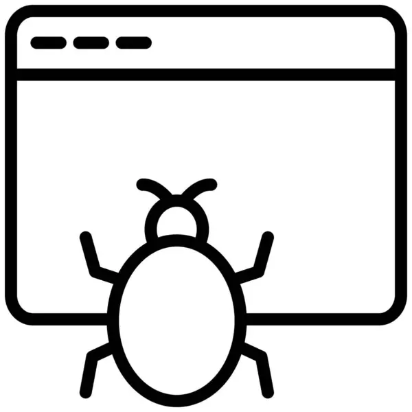 수정하거나 편집할 수있는 Browser Bug Isolated Vector 아이콘 — 스톡 벡터