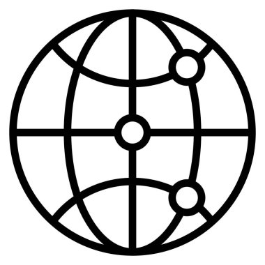 Kolayca değiştirebilen ya da düzenleyebilen genel ağ izole edilmiş vektör simgesi