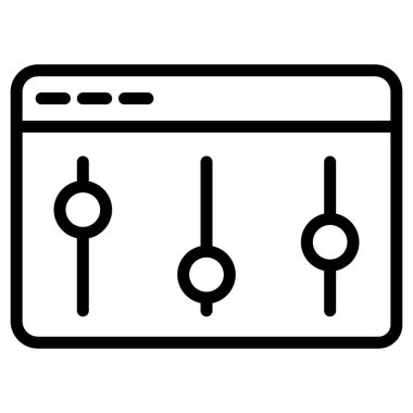 Tarayıcı Yapılandırması Kolayca düzenleyebilen izole edilmiş Vektör simgesi