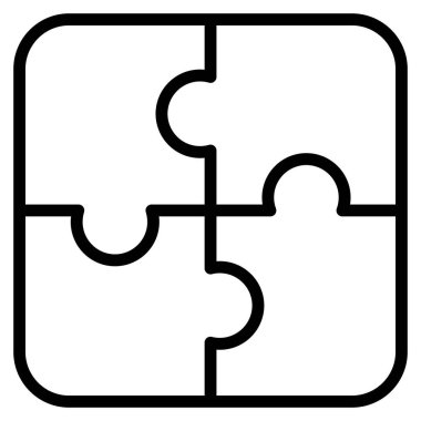 Kolayca düzenleyebilen ve düzenleyebilen Yapboz İzole Vektör simgesi