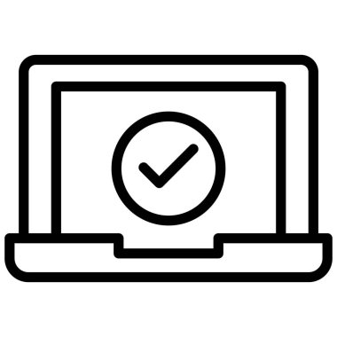  Dizüstü bilgisayardaki izole edilmiş vektör simgesini kolaylıkla düzenleyebilecek veya düzenleyebilecek şekilde onayla