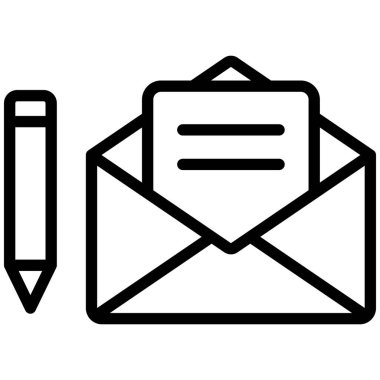 İletiyi kolayca düzenleyebilen ya da düzenleyebilen izole edilmiş vektör simgesi yaz