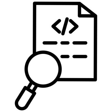 Kolayca değiştirilebilen veya düzenlenebilen Kodlama İzole Vektör simgesi test ediliyor