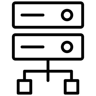 Sunucu Depolama İzole Vektör simgesi Kolayca düzenleyebilen veya düzenleyebilen