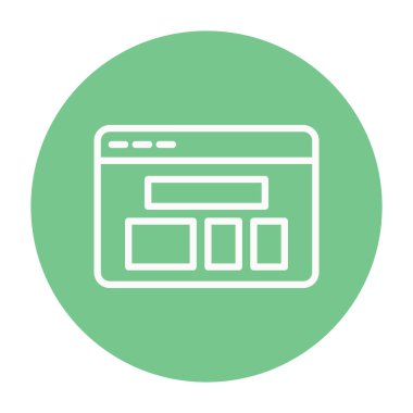  Tarayıcı Düzeni İzole Vektör simgesi kolayca düzenleyebilir ya da değiştirebilir