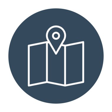 Kolayca değiştirilebilen veya düzenlenebilen izole edilmiş vektör simgesini haritala