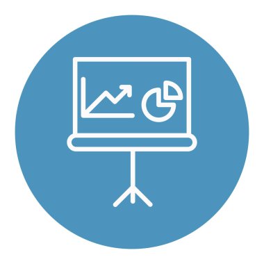 Kolayca değiştirebilen ya da düzenleyebilen sunum izole edilmiş Vektör simgesi