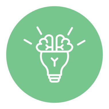 Beyin Ampulü İzole Vektör simgesi Kolayca değiştirilebilir veya düzenlenebilir