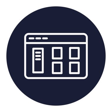  Ui Tarayıcı izole edilmiş Vektör simgesi kolayca düzenleyebilir ya da değiştirebilir