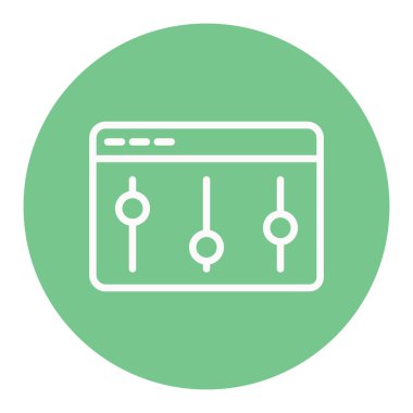 Tarayıcı Yapılandırması Kolayca düzenleyebilen izole edilmiş Vektör simgesi