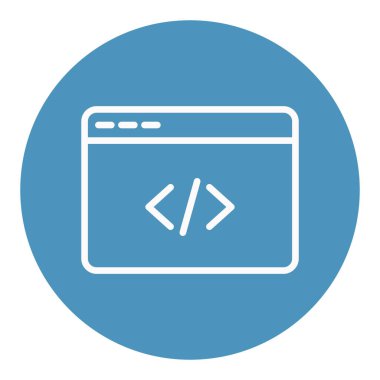 Tarayıcı izole edilmiş vektör simgesi programlanıyor. Bu simge kolayca değiştirilebilir ya da düzenlenebilir