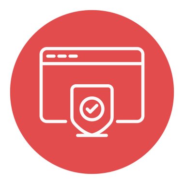 Güvenli Tarayıcı İzole Vektör simgesi Kolayca değiştirilebilir veya düzenlenebilir