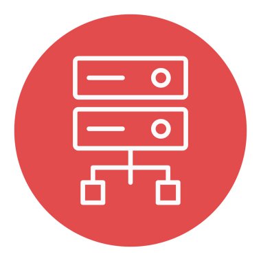 Sunucu Depolama İzole Vektör simgesi Kolayca düzenleyebilen veya düzenleyebilen