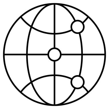 Kolayca değiştirebilen ya da düzenleyebilen genel ağ izole edilmiş vektör simgesi