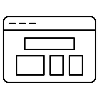  Tarayıcı Düzeni İzole Vektör simgesi kolayca düzenleyebilir ya da değiştirebilir