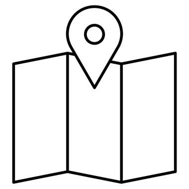 Kolayca değiştirilebilen veya düzenlenebilen izole edilmiş vektör simgesini haritala