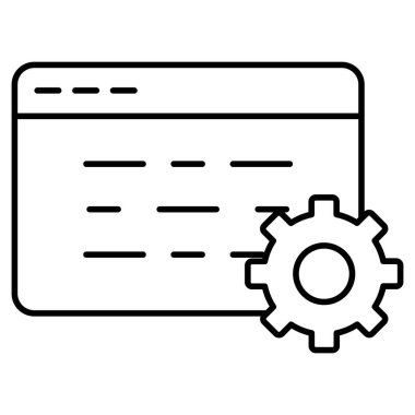 Tarayıcı ayarı izole edilmiş vektör simgesi kolayca düzenlenebilir ya da düzenlenebilir
